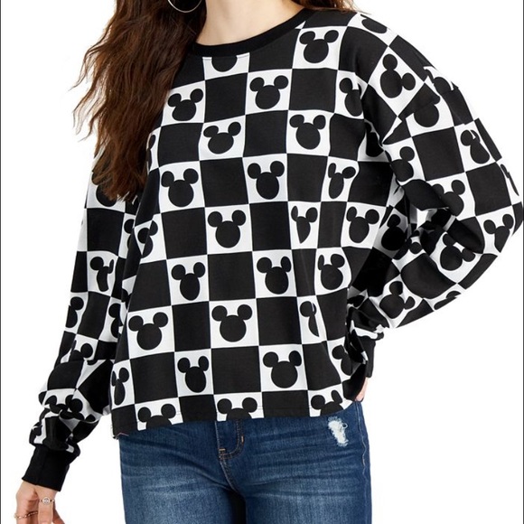Disney Tops - MICKEY Mouse Checker sweatshirt